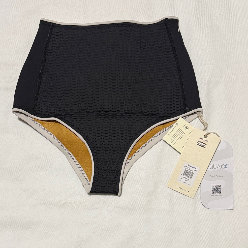 Billabong Black High-Waisted Women's Swim Bottoms, Medium
